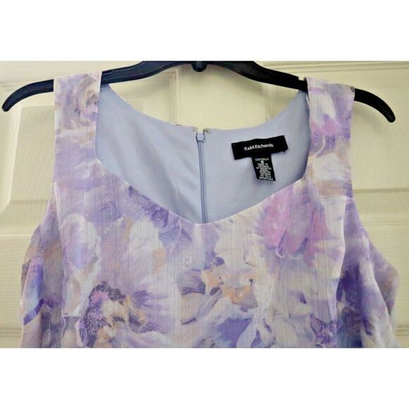 R&M Richards Women's Sz 6 Purple Floral-Print Jacket Dress - 2 Piece Set $119 - Picture 9 of 12